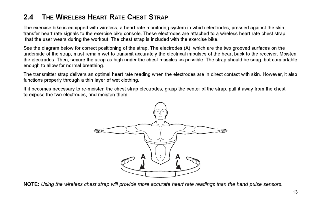 Life Fitness X3-0 user manual Wireless Heart Rate Chest Strap 