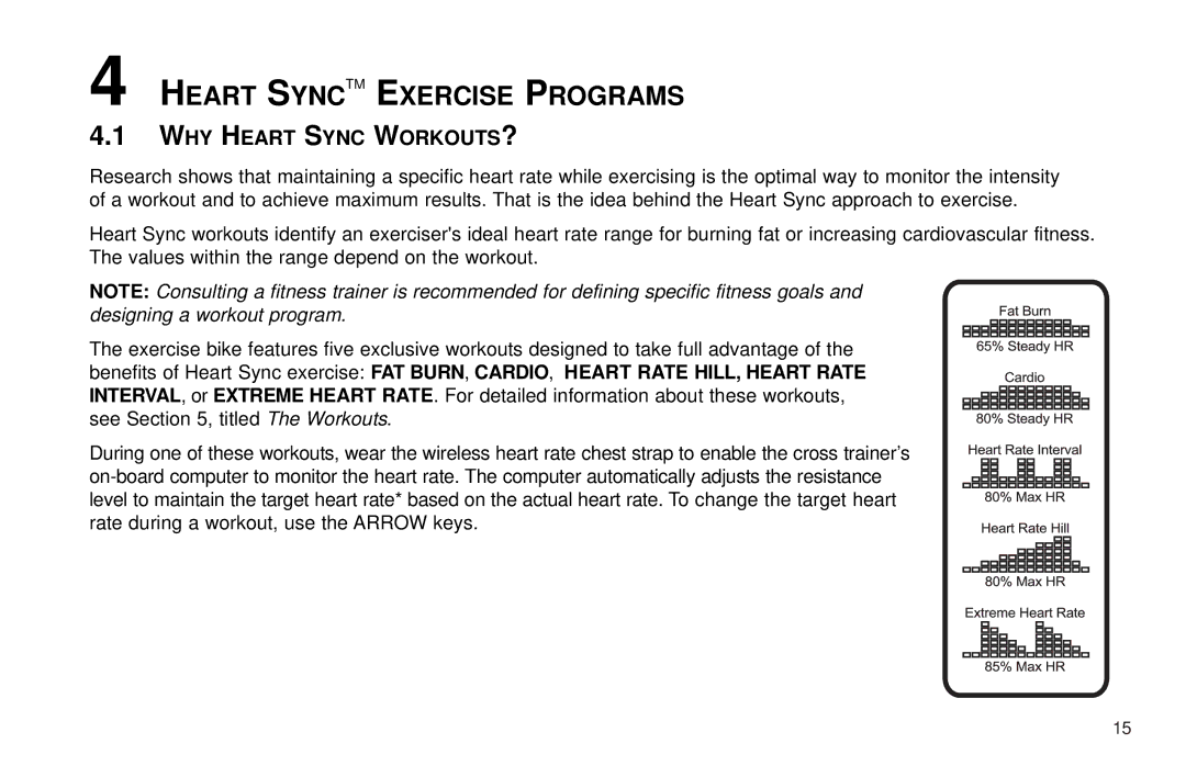 Life Fitness X3 5 user manual Heart Synctm Exercise Programs, WHY Heart Sync WORKOUTS? 