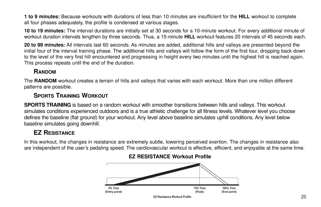 Life Fitness X3 5 user manual Random, Sports Training Workout, EZ Resistance 