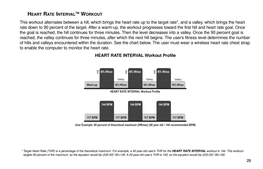 Life Fitness X3 5 user manual HEART RATE INTERVAL Workout Profile, Heart Rate Intervaltm Workout 