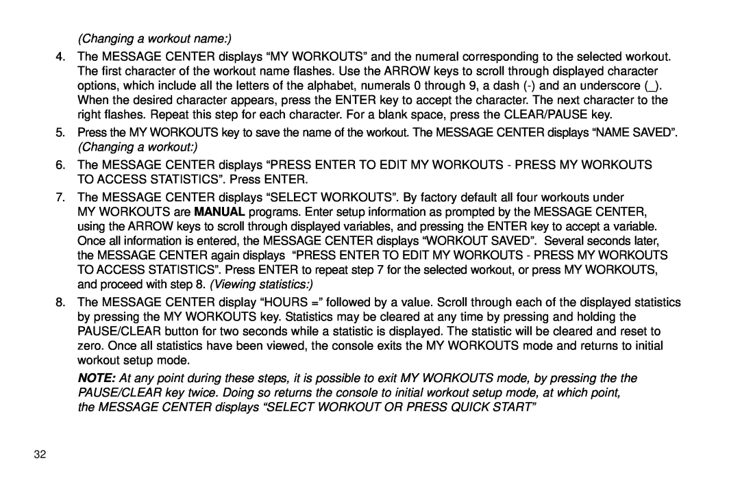 Life Fitness X3 5 user manual Changing a workout name 