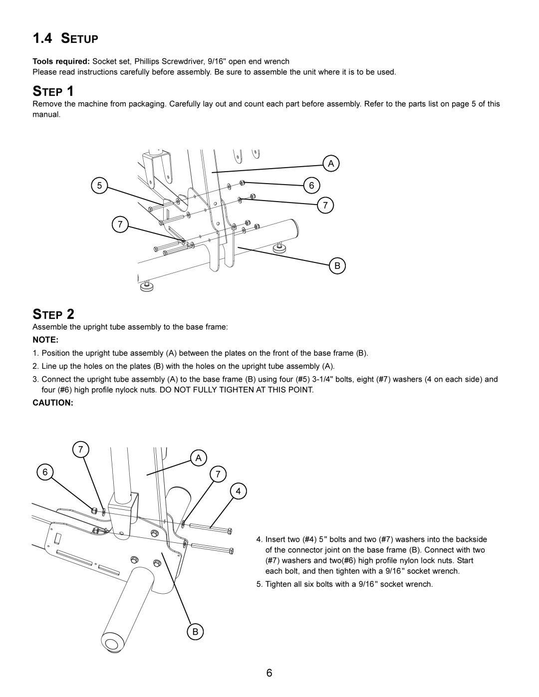 Life Fitness X5i operation manual Setup, Step 