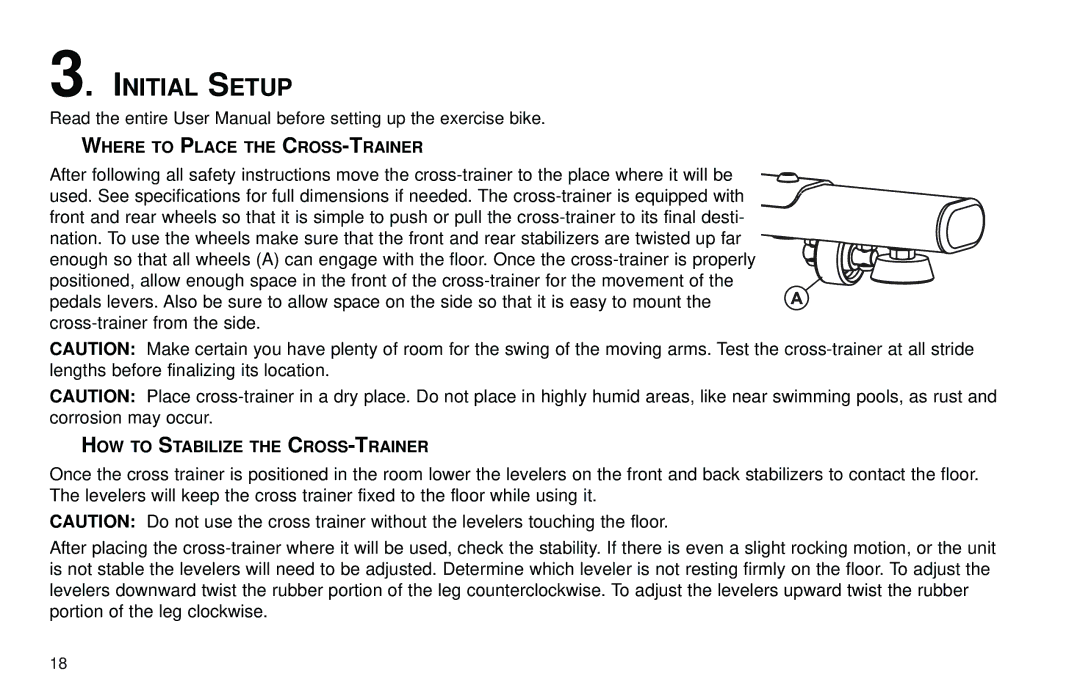 Life Fitness X7 specifications Initial Setup 