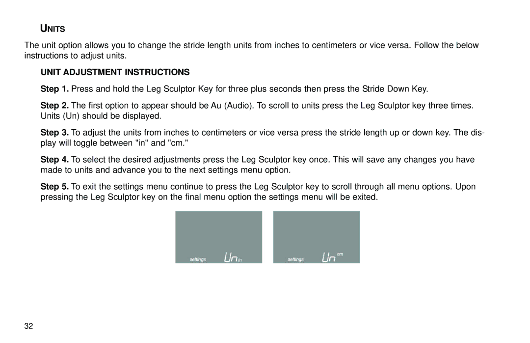 Life Fitness X7 specifications Unit Adjustment Instructions 