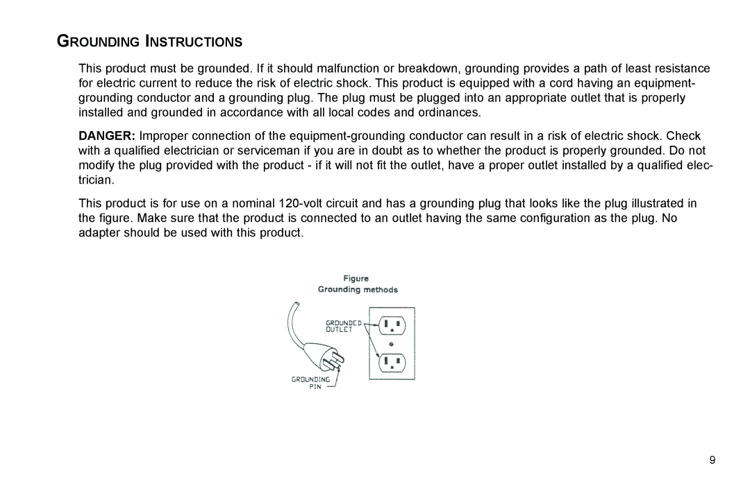 Life Fitness X7 manual Grounding Instructions 