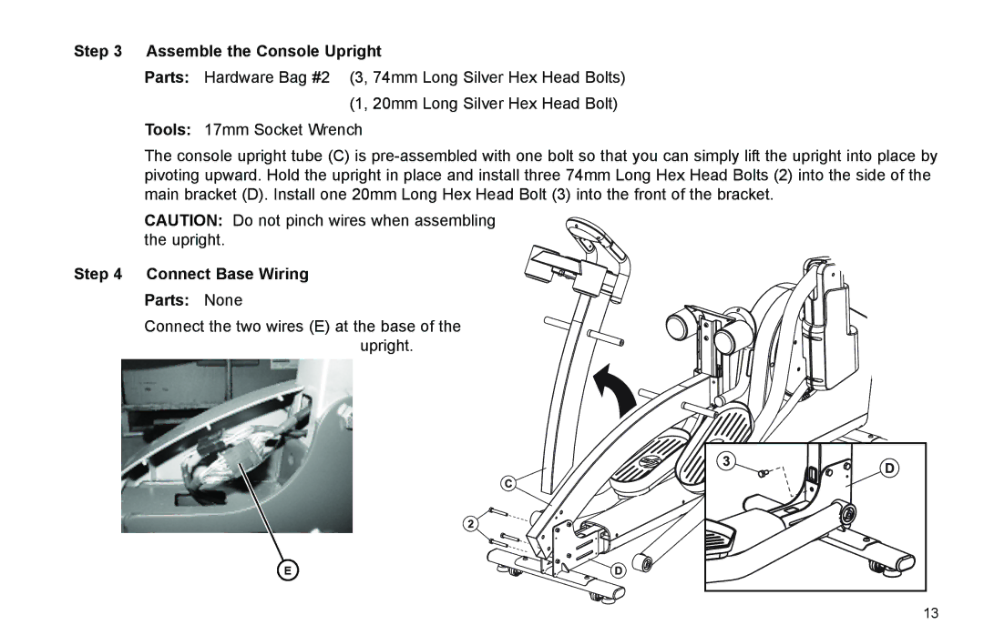 Life Fitness X7 manual Connect Base Wiring Parts None 