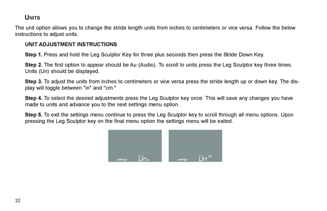 Life Fitness X7 manual Unit Adjustment Instructions 