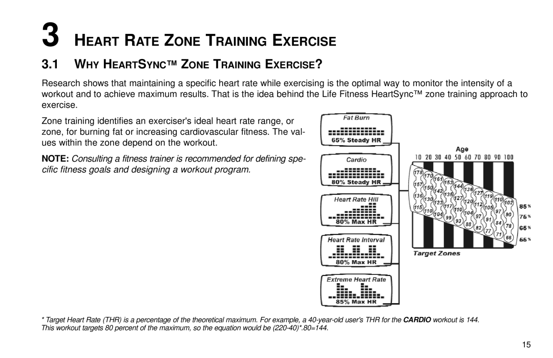 Life Fitness X9 user manual Heart Rate Zone Training Exercise, WHY Heartsync Zone Training EXERCISE? 