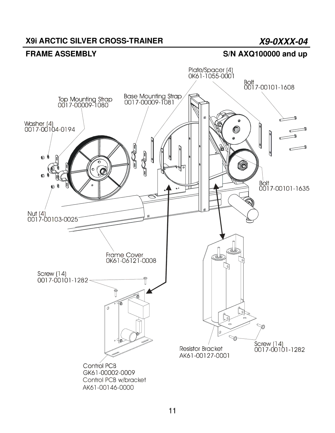 Life Fitness X9i manual Frame Assembly 