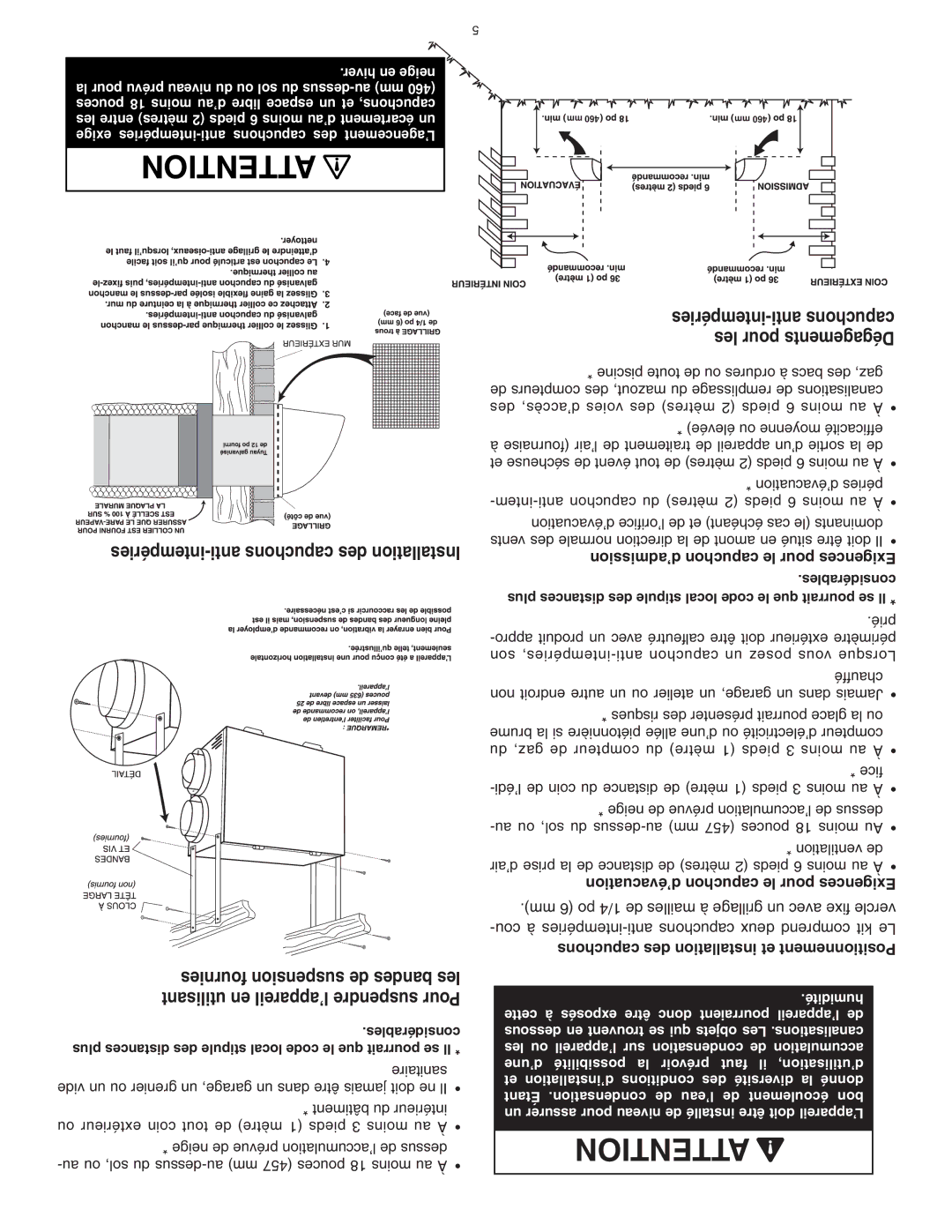 Lifebreath 94-EXCHANGER-MD, 99-MD-KIT Fournies suspension de bandes les, Utilisant en l’appareil suspendre Pour 