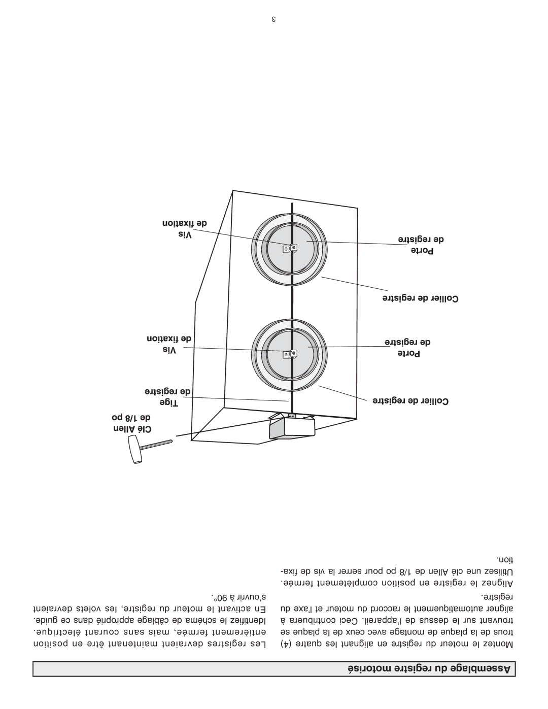 Lifebreath 99-MD-KIT, 94-EXCHANGER-MD specifications Motorisé registre du Assemblage 