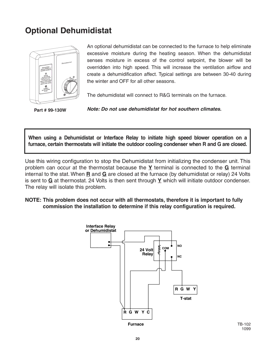 Lifebreath AH40DHW, AH60DHW, AH40BHW, AH80BHW, AH60BHW installation manual Optional Dehumidistat, Outside 