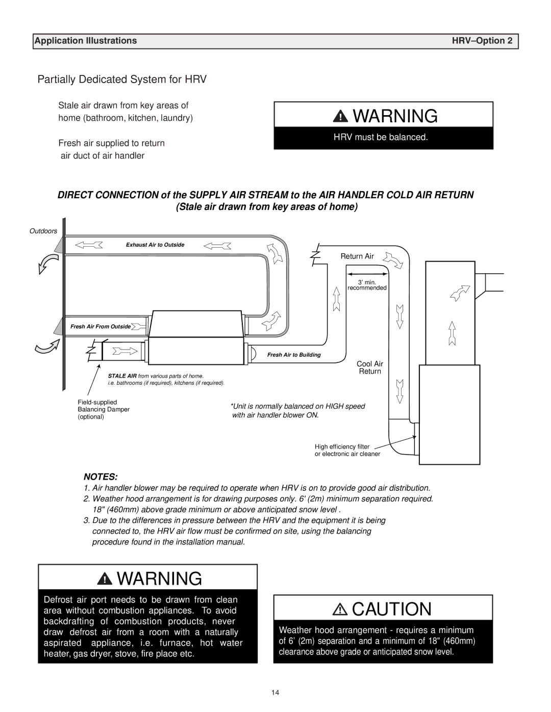 Lifebreath RNC120F, 120ERV installation manual Unit is normally balanced on High speed 