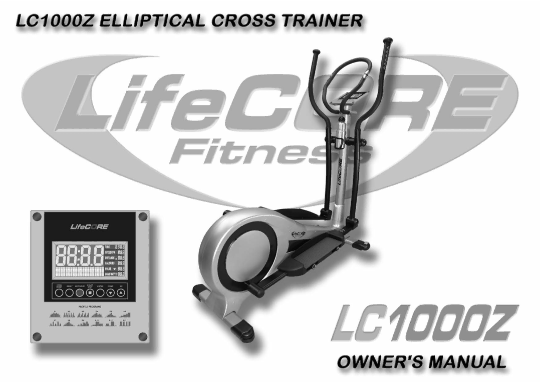 LifeCore Fitness 1000Z manual 