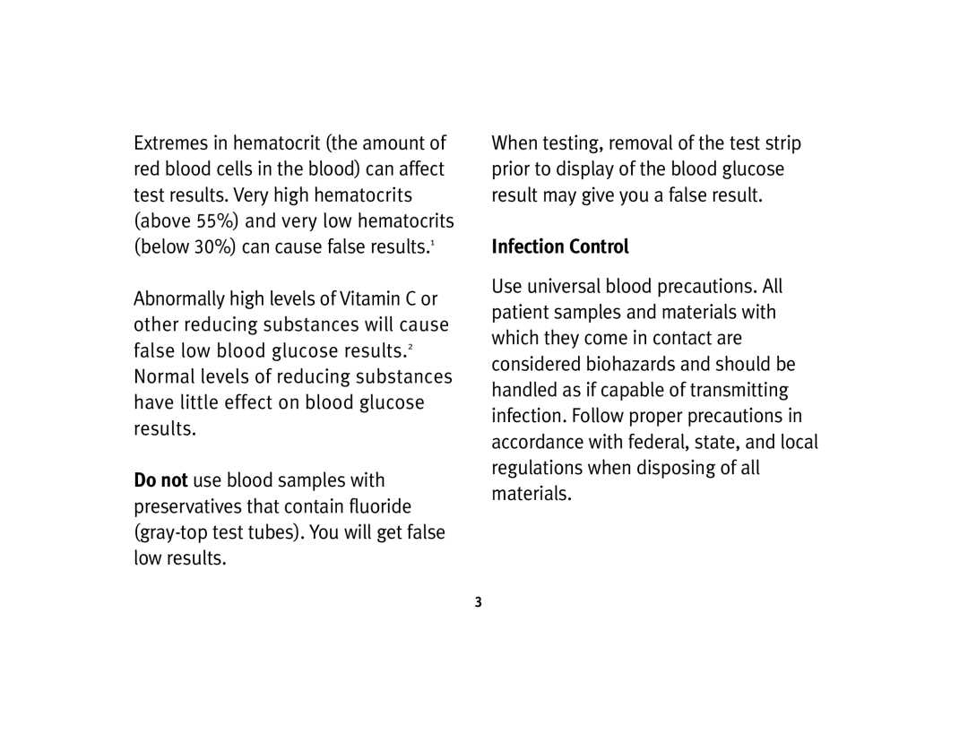 Lifescan Basic Blood Glucose Monitoring System manual Infection Control 