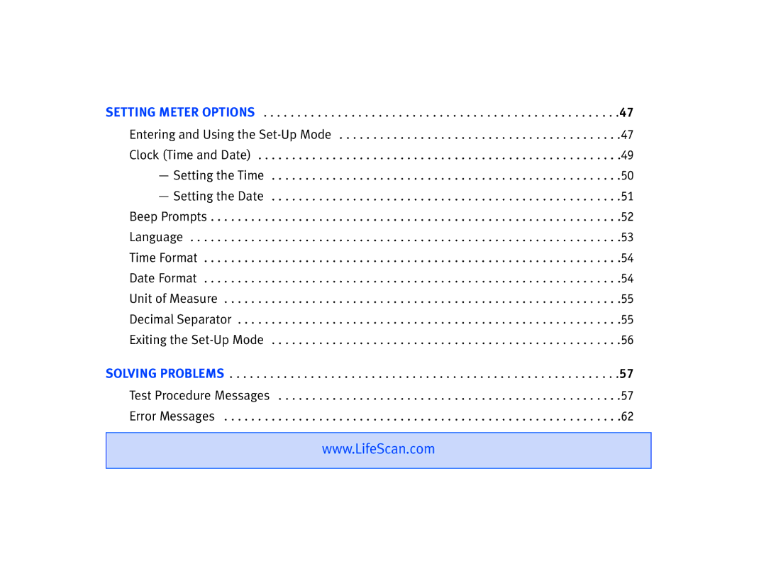 Lifescan Basic Blood Glucose Monitoring System manual 