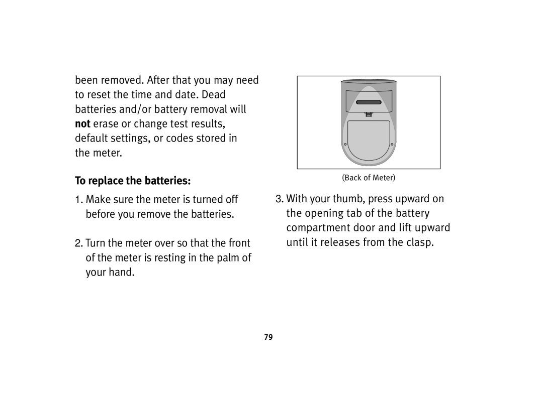 Lifescan Basic Blood Glucose Monitoring System manual To replace the batteries 