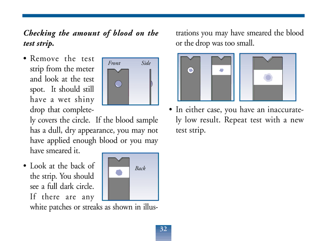 Lifescan Blood Glucose Monitor manual Remove the test Strip from the meter 