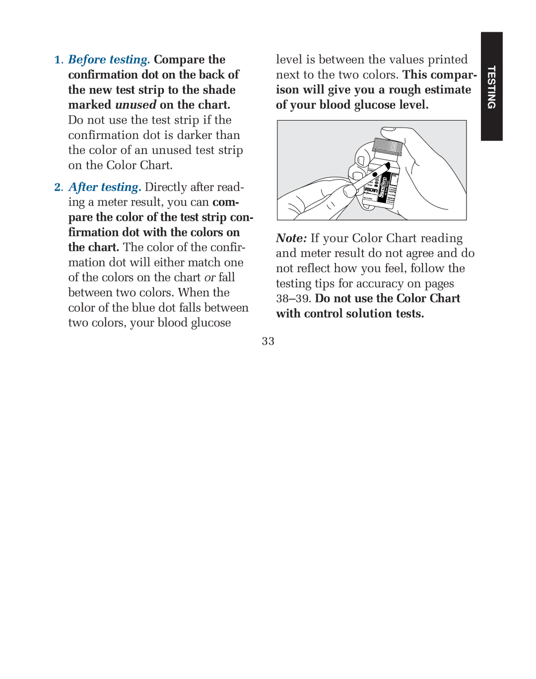 Lifescan blood glucose monitoring system manual Testing 