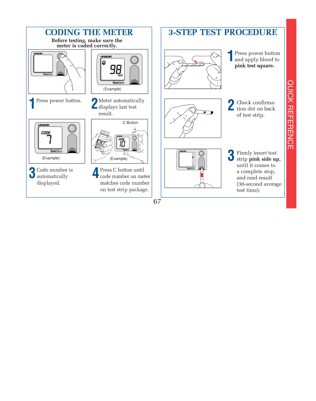 Lifescan blood glucose monitoring system manual Coding the Meter 