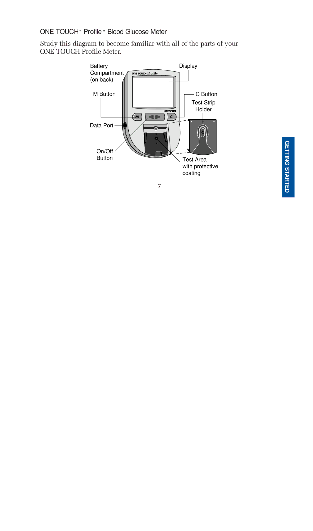 Lifescan blood glucose monitoring system manual ONE Touch Profile Blood Glucose Meter 