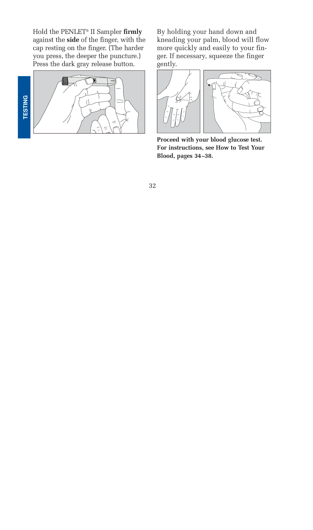 Lifescan blood glucose monitoring system manual Testing 