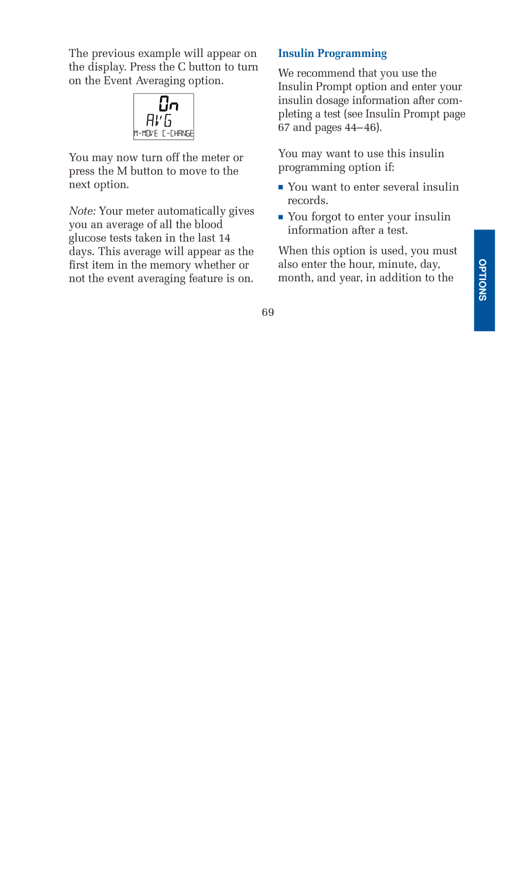 Lifescan blood glucose monitoring system manual Insulin Programming 