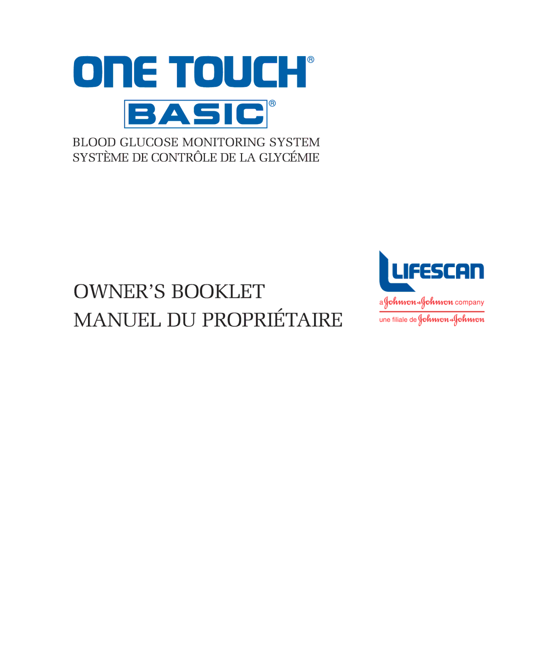 Lifescan blood glucose monitoring system manual Manuel du propriétaire 