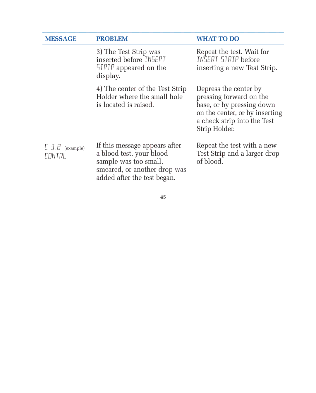 Lifescan blood glucose monitoring system manual Contrl 