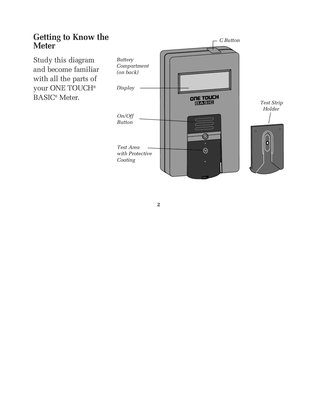 Lifescan blood glucose monitoring system manual Getting to Know the Meter 