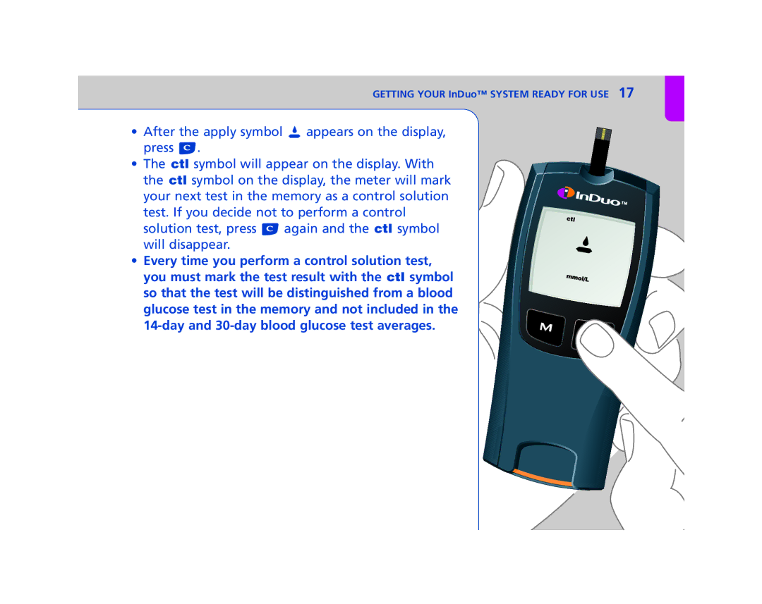 Lifescan In Duo manual Getting Your InDuo System Ready for USE 