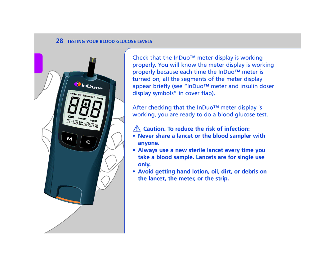 Lifescan In Duo manual Testing Your Blood Glucose Levels 