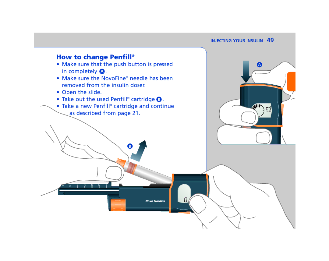 Lifescan In Duo manual How to change Penfill 