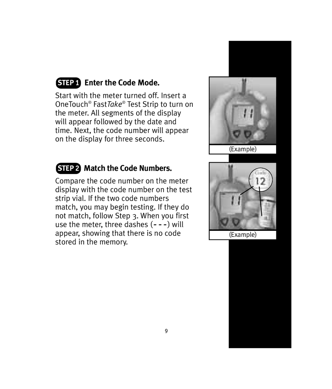 Lifescan OneTouch manual Enter the Code Mode 