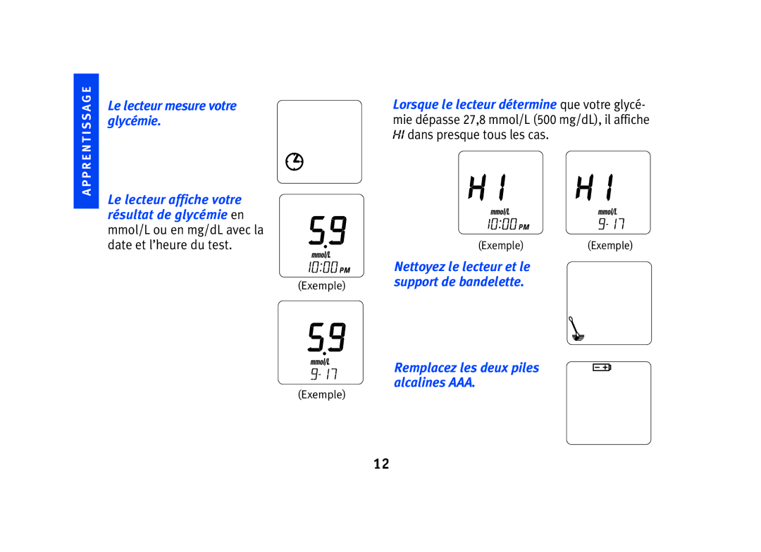 Lifescan SPD2410BD manual Remplacez les deux piles alcalines AAA 
