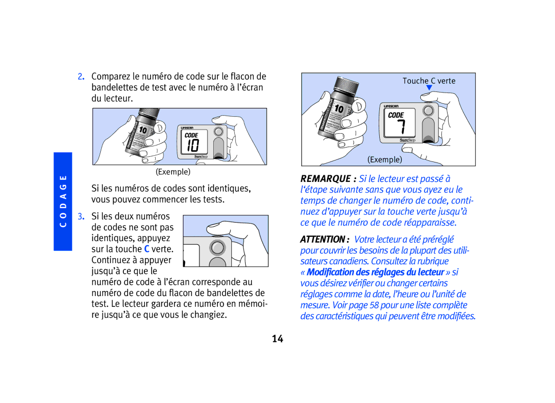 Lifescan SPD2410BD manual Exemple 