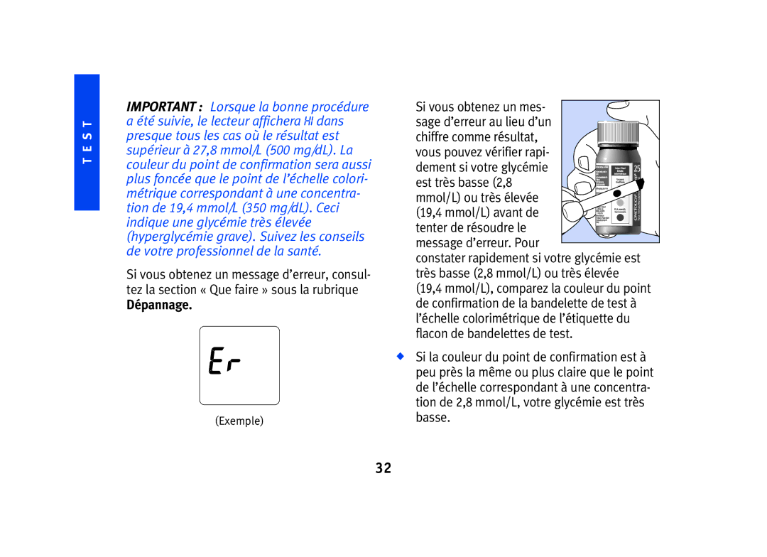 Lifescan SPD2410BD manual Dépannage 