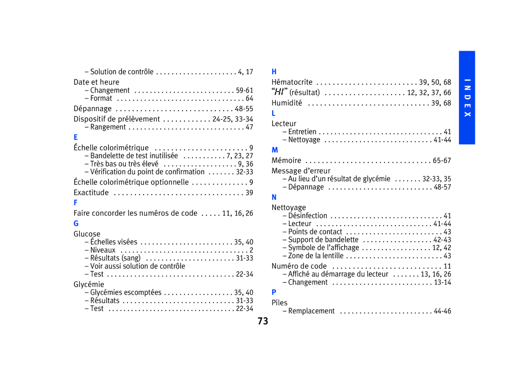 Lifescan SPD2410BD manual Solution de contrôle Date et heure Changement 