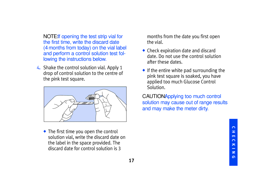 Lifescan SPD2410BD manual Months from the date you first open the vial 