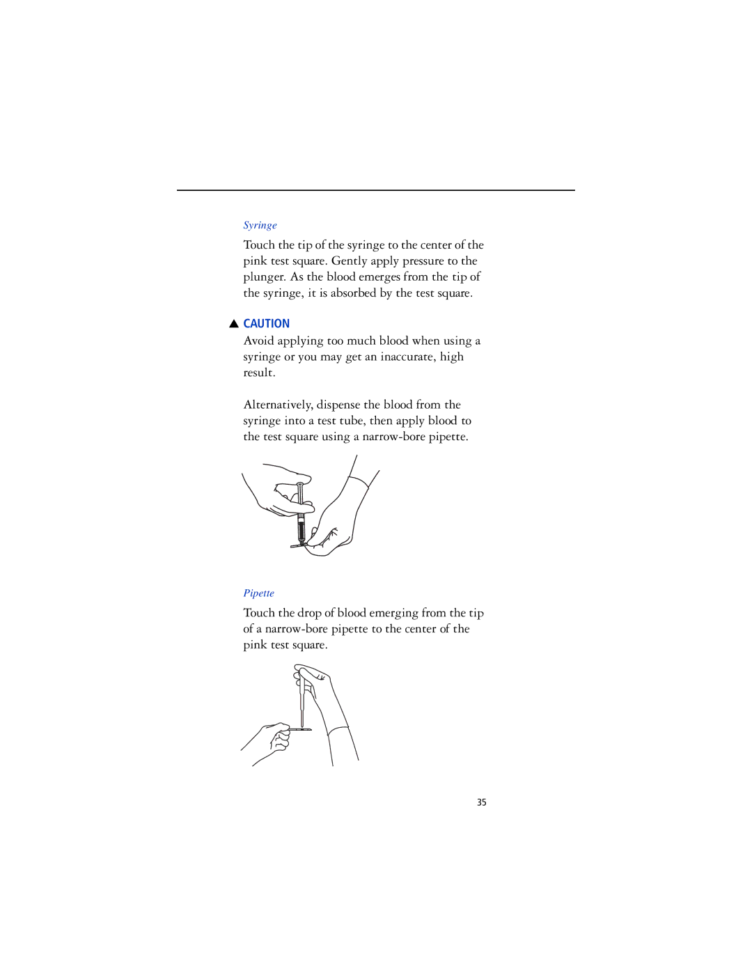 Lifescan SureStep Pro manual Syringe 