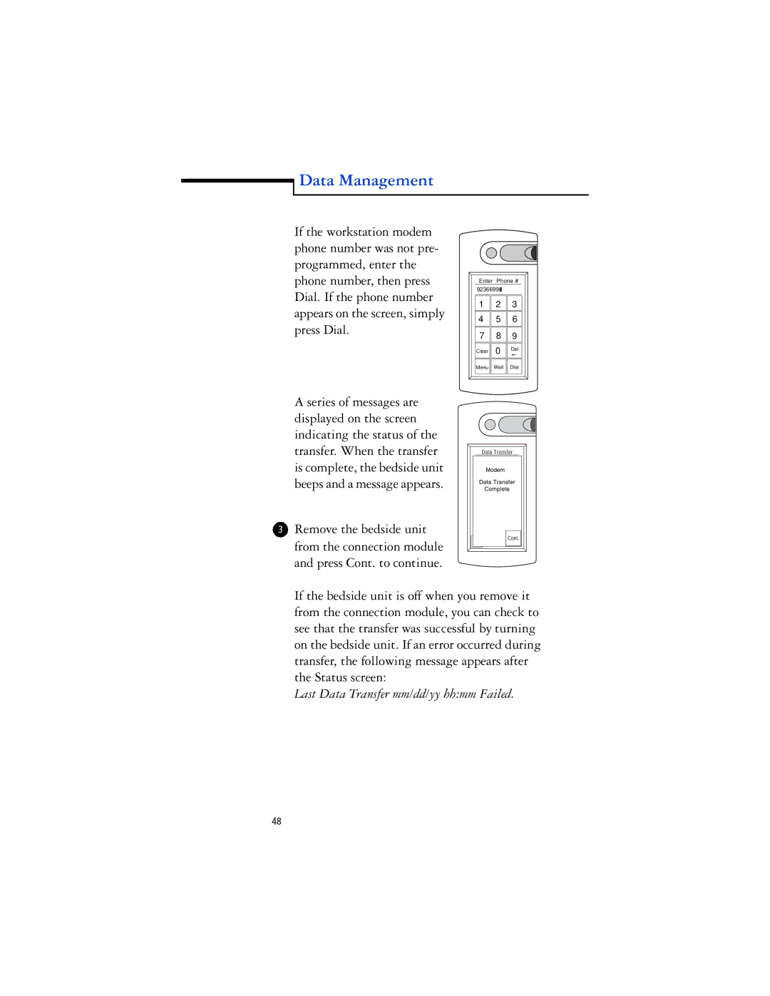 Lifescan SureStep Pro manual Last Data Transfer mm/dd/yy hhmm Failed 