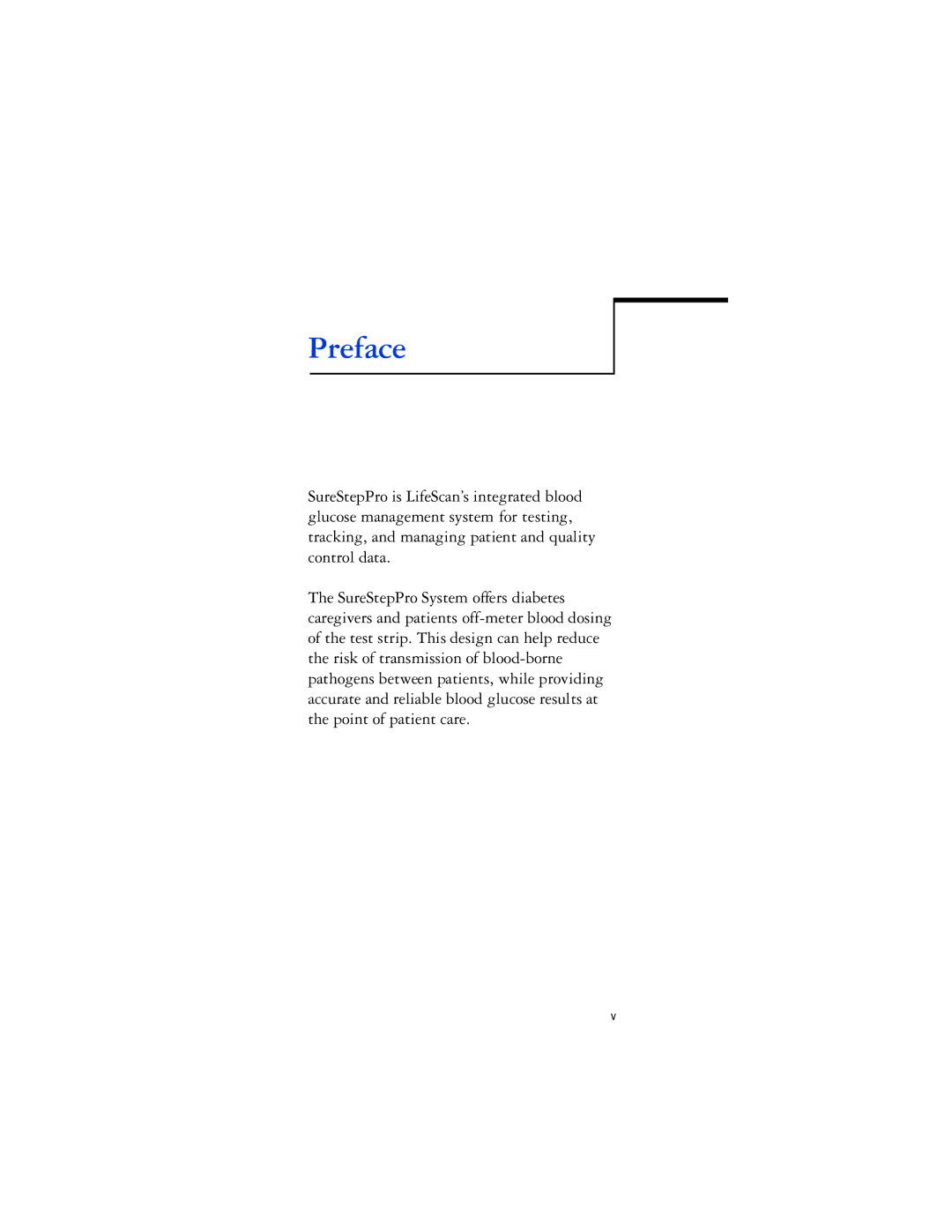 Lifescan SureStep Pro manual Preface 