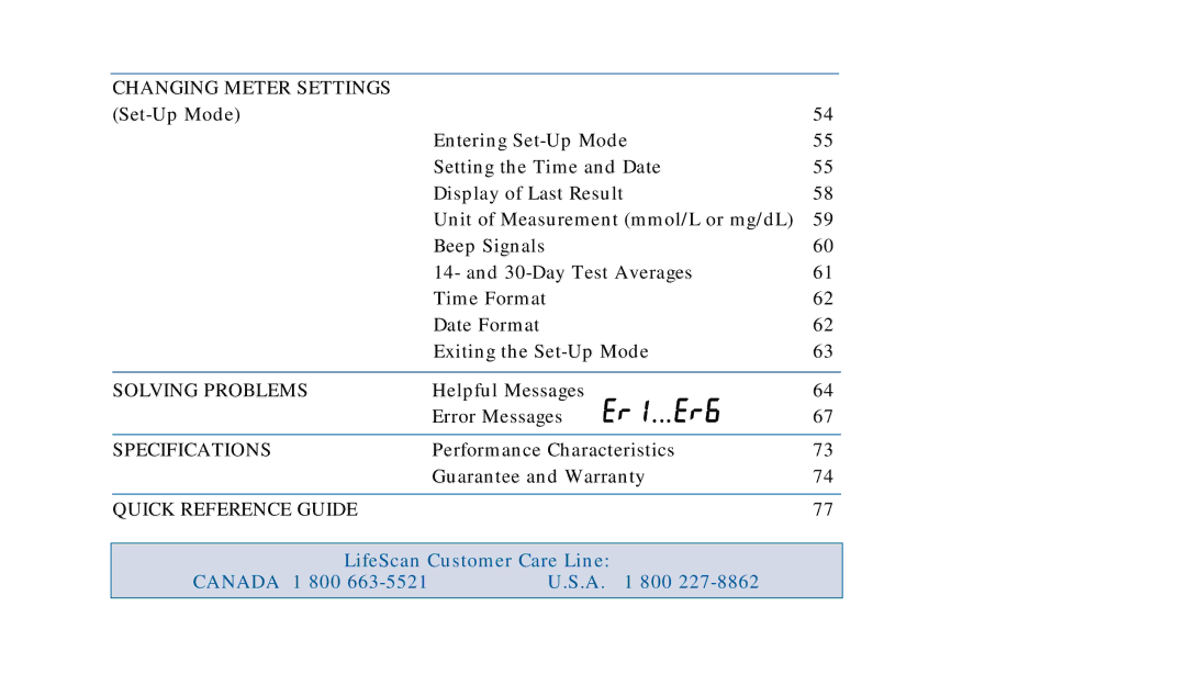 Lifescan SureStep manual Solving Problems 