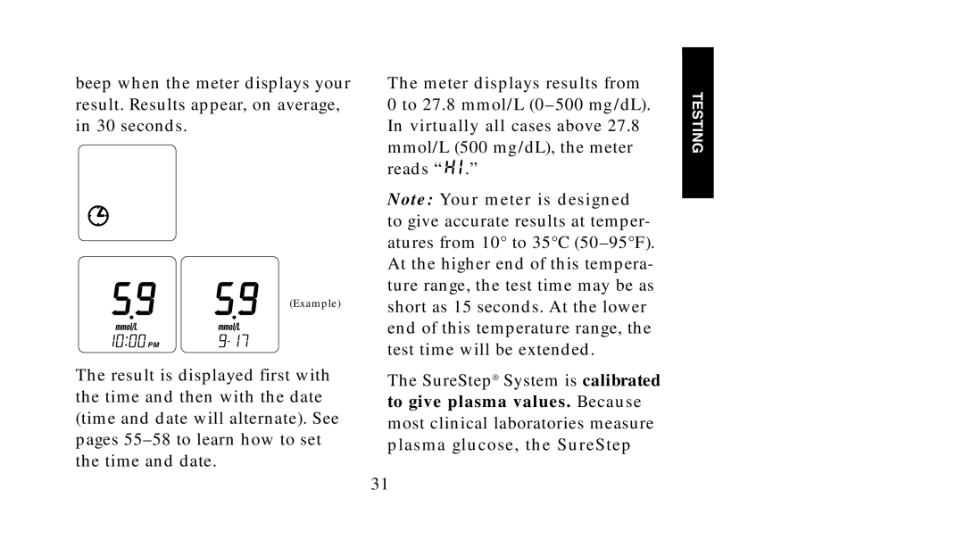 Lifescan SureStep manual Example 