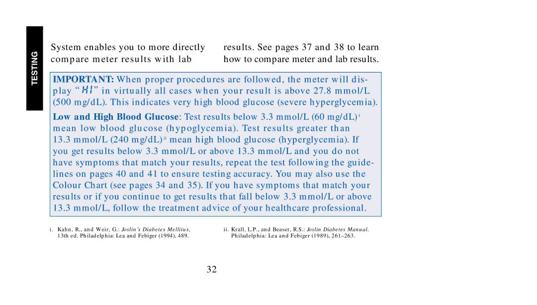 Lifescan SureStep manual Testing 