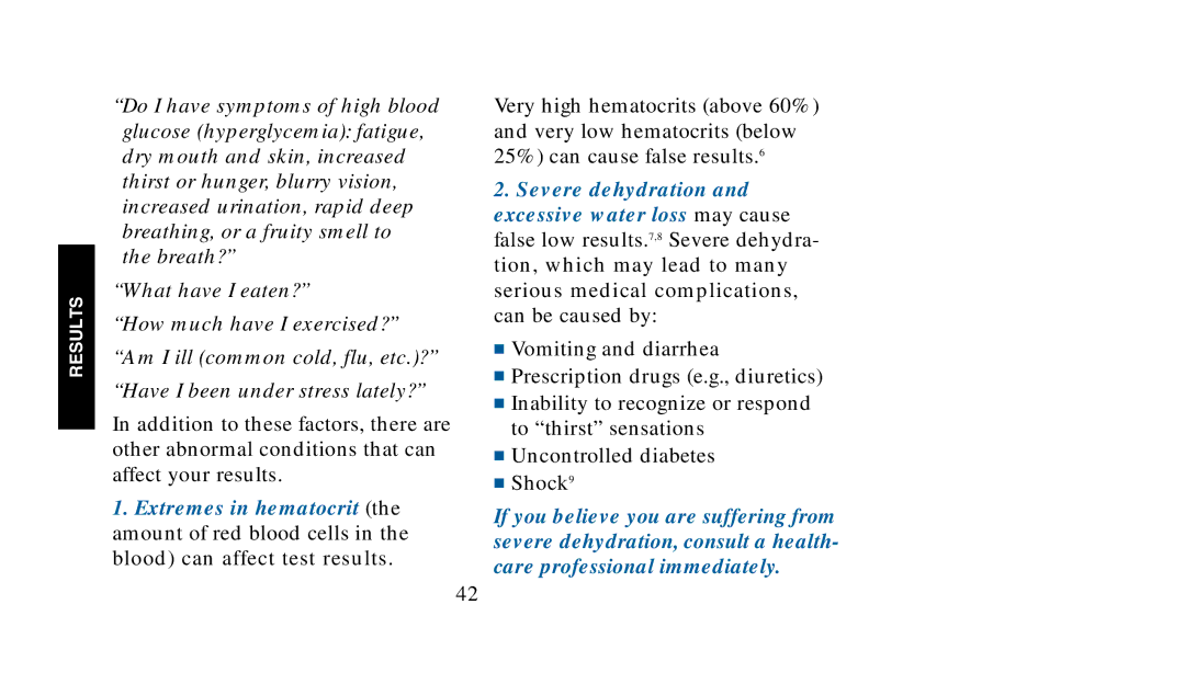 Lifescan SureStep manual Results 