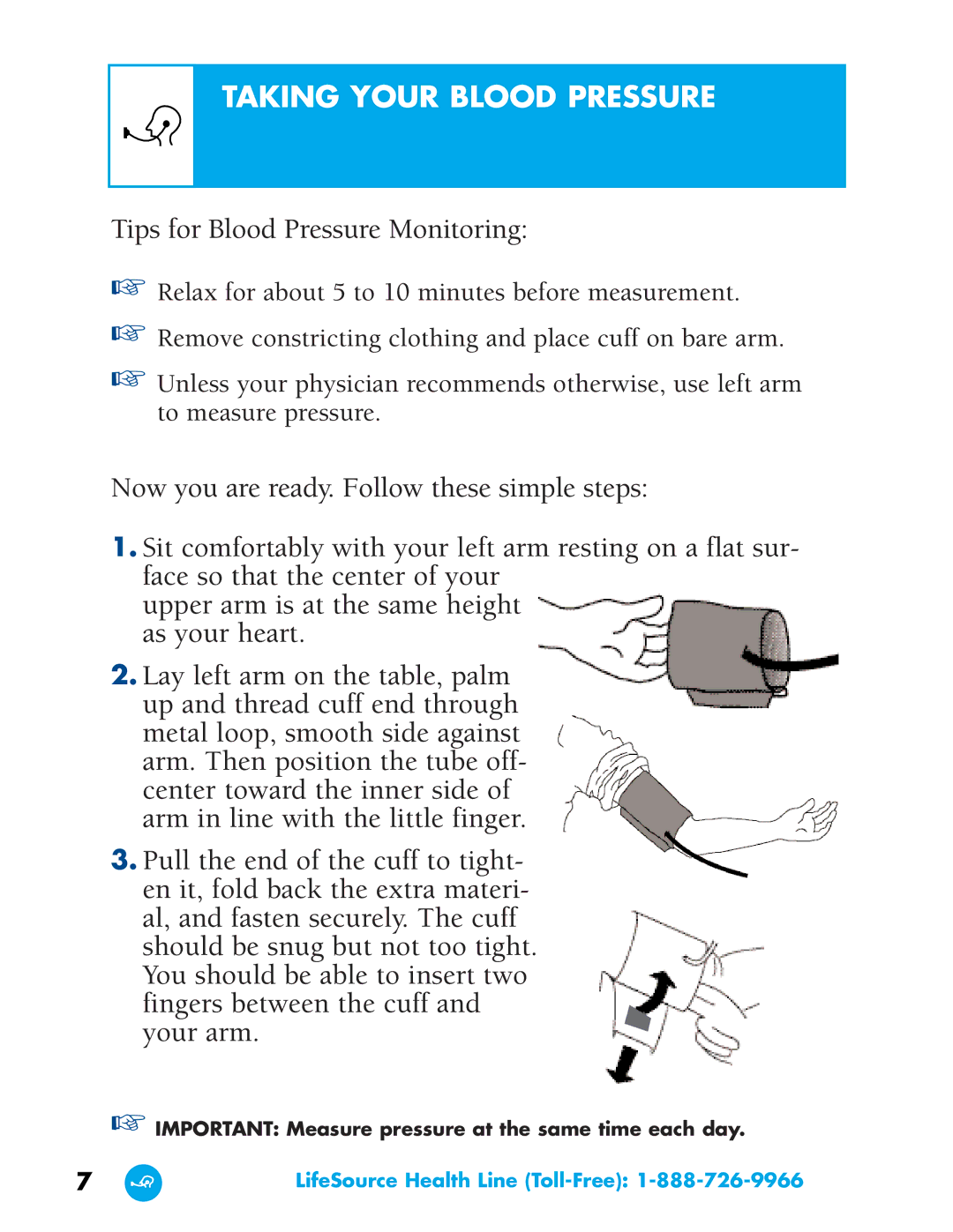 LifeSource UA-702 manual Taking Your Blood Pressure, Tips fforr BloodBloodPresPressureure MonitoringMonitoring 