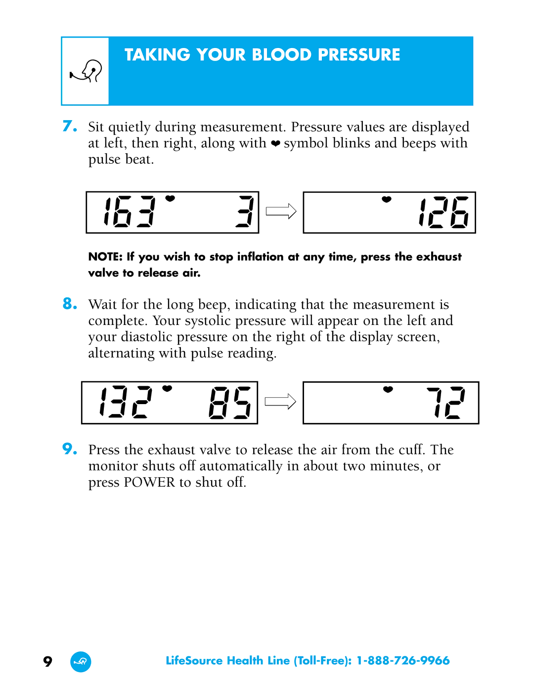 LifeSource UA-702 manual Taking Your Blood Pressure 