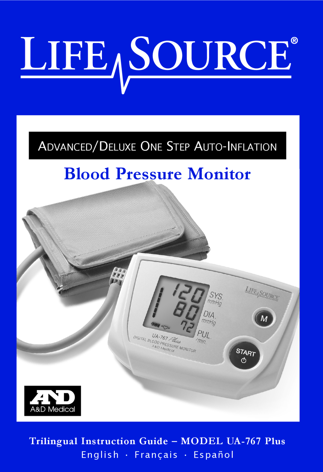 LifeSource UA-767 Plus manual Blood Pressure Monitor 