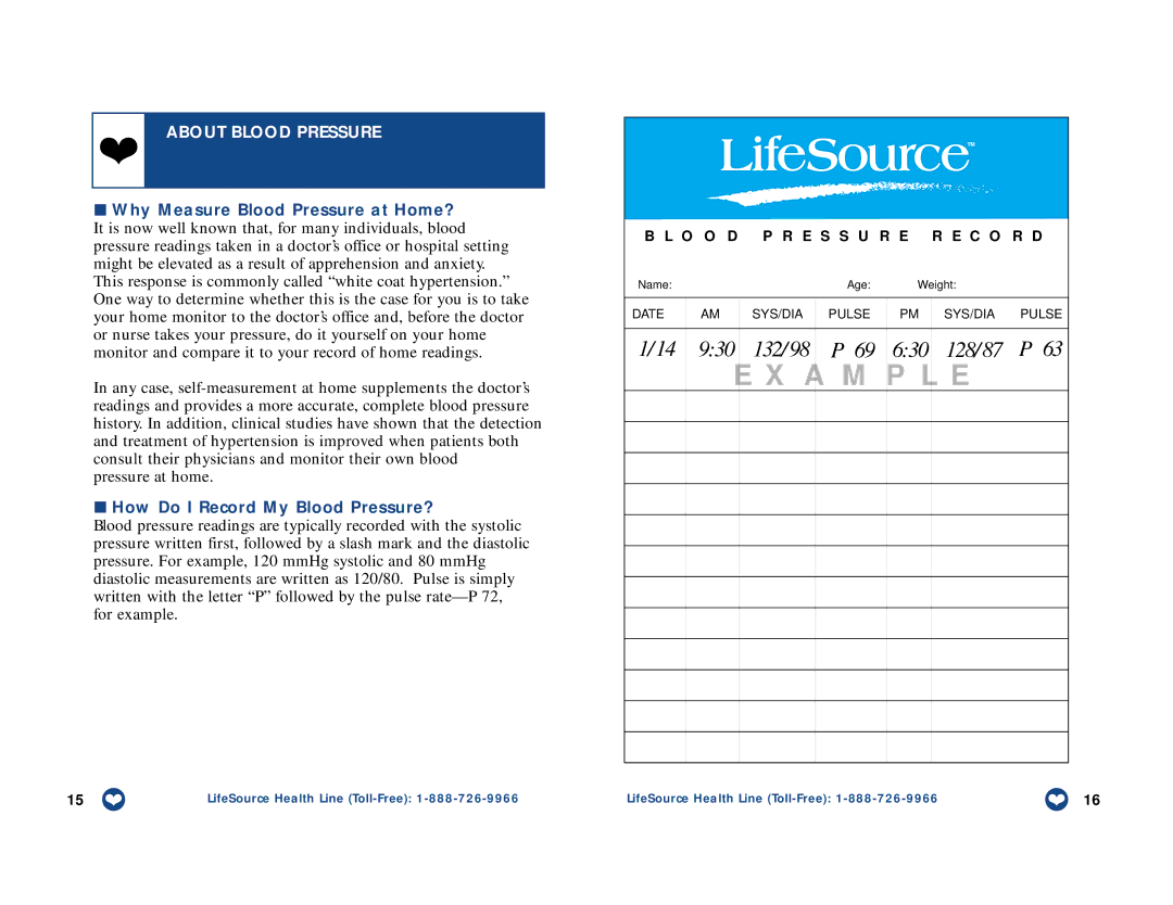 LifeSource UA-767 manual A M P L E 